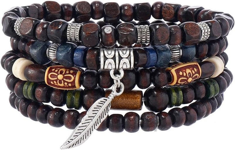 JAVMOO Gothic Bracelet Adjustable Punk Braided Leather Multilayer Grunge Set Bracelets Emo Metal Cuff Wrap Bangles Meaningful Gift - Image 1